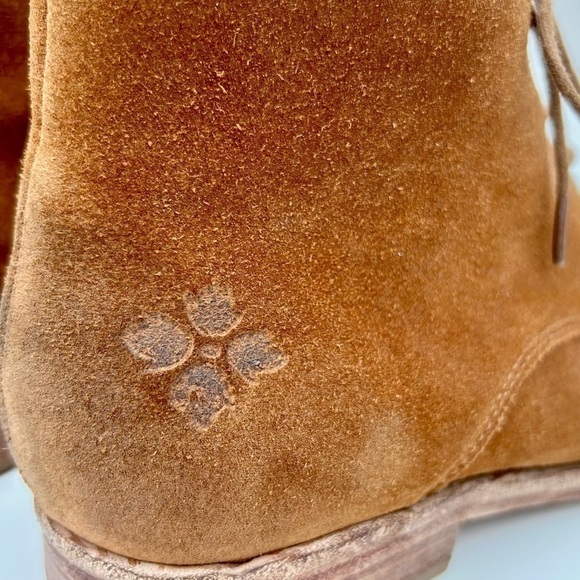 Patricia Nash Serano Lace Up Suede Ankle Boots Cognac Brown Size 9 - Picture 7 of 8